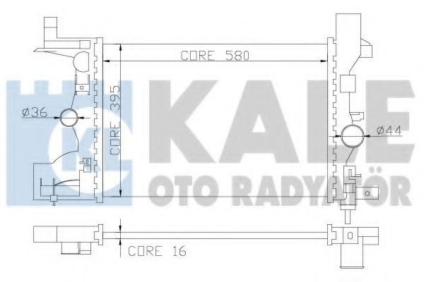 KALE OPEL радіатор охолодження Astra J,Zafira Tourer,Chevrolet Cruze 1.4/1.8 NRF арт. 349200