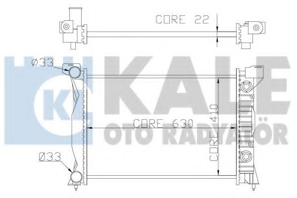 KALE VW радіатор охолодження Audi A4/6 01- NISSENS арт. 352900