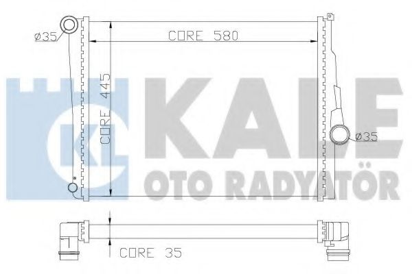 KALE BMW радіатор охолодження двигуна 3 E46 1.6/3.0 VANWEZEL арт. 354400