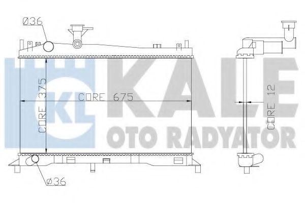 KALE MAZDA Радіатор охолодження двиг. Mazda 6 1.8/2.0 02- FISCHER арт. 360100