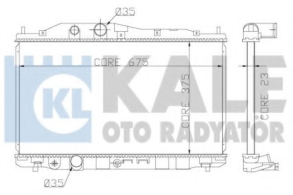 KALE HONDA радіатор охолодження Civic VIII 1.8 07- NISSENS арт. 357200