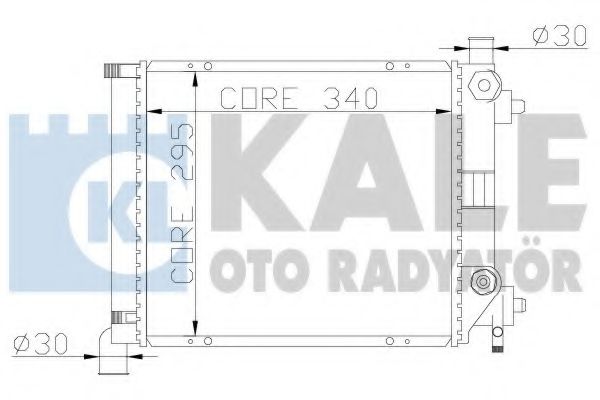 KALE DB Радіатор охолодження W124/201 1.8/2.0 83- NISSENS арт. 361200