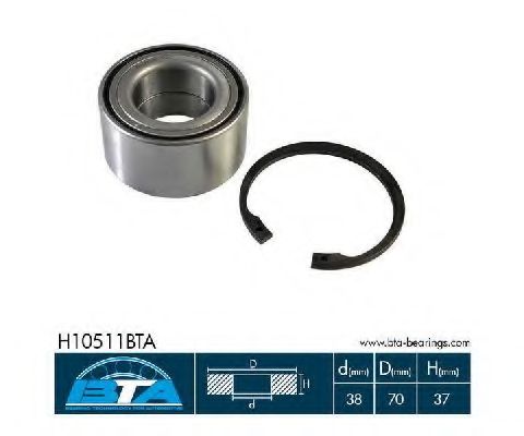 Підшипник колеса,комплект SKF арт. H10511BTA