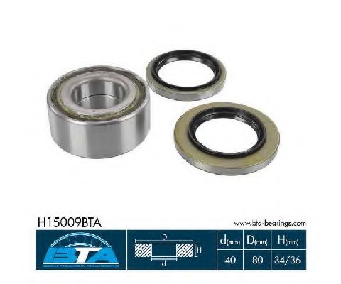 Підшипник колеса,комплект SKF арт. H15009BTA