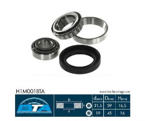 Підшипник колеса,комплект SKF арт. H1M001BTA