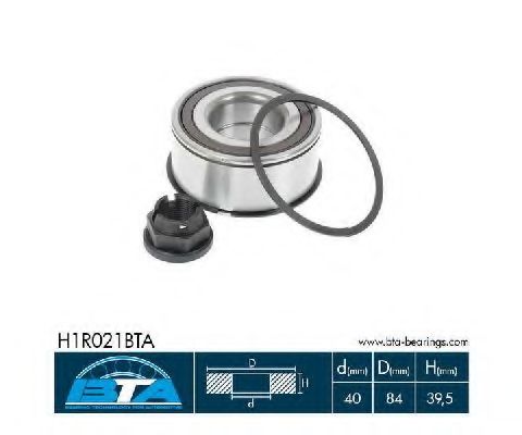 Підшипник колеса,комплект SKF арт. H1R021BTA