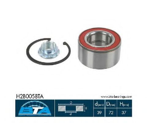 Підшипник колеса,комплект SKF арт. H2B005BTA