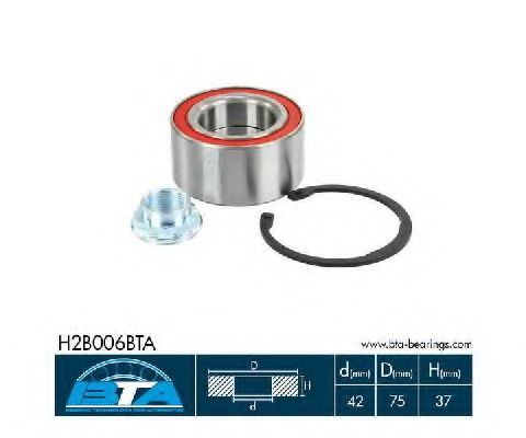 Підшипник колеса,комплект SKF арт. H2B006BTA