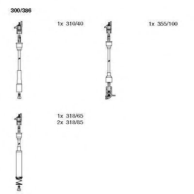 Комплект проводів високої напруги BOSCH арт. 300386