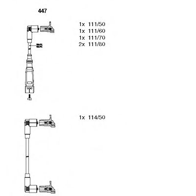 Комплект проводів AUDI/VW 80/100/Passat 2,0-2,3 85-96