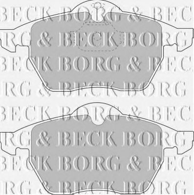 BBP1444 BORG & BECK - Гальмівні колодки до дисків ATE арт. BBP1444