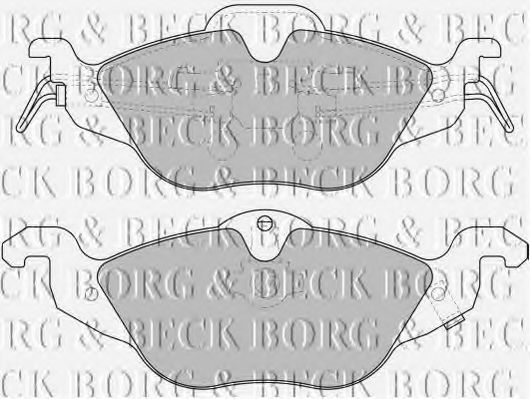 BBP1563 BORG & BECK - Гальмівні колодки до дисків DELPHI арт. BBP1563