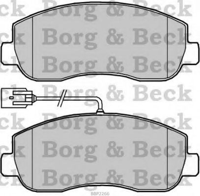 BBP2266 BORG & BECK - Гальмівні колодки до дисків ICER арт. BBP2266