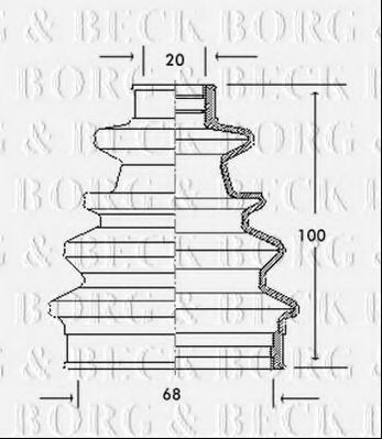 BCB2040 BORG & BECK - Пильовик привідного вала к-т FEBIBILSTEIN арт. BCB2040