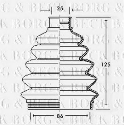 Пильник привiдного валу к-т JPGROUP арт. BCB2302