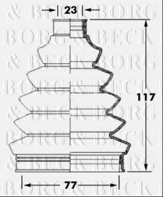 BCB6068 BORG & BECK - Пильовик привідного вала к-т BLUEPRINT арт. BCB6068