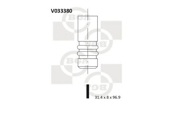 Клапан випуск. 2.5TDI LT 96-06/T4 96-03/Crafter 06- FRECCIA арт. V033380