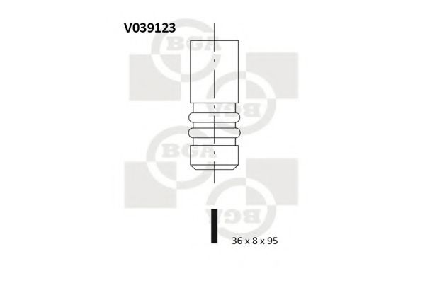 Клапан впуск 1.9/2.4D T4 90-98/LT -96/Caddy 96-04 AE арт. V039123