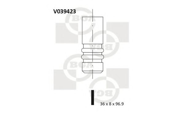 Клапан впуск. 2.5TDI LT 96-06/T4 96-03/Crafter 06- AE арт. V039423