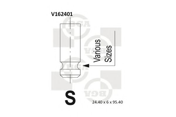 Клапан випуск. i30/ACCENT/SANTA/SONATA/TUCSON/CARENS/CEED/ MAGENTIS 1.5-2.2CRDi 01- FRECCIA арт. V162401