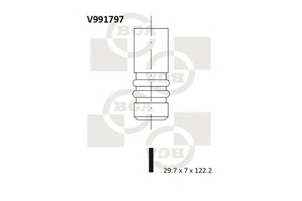 Клапан впускний Transit 2.0Di 00-06/2.2/2.4TDCi 06- AE арт. V991797