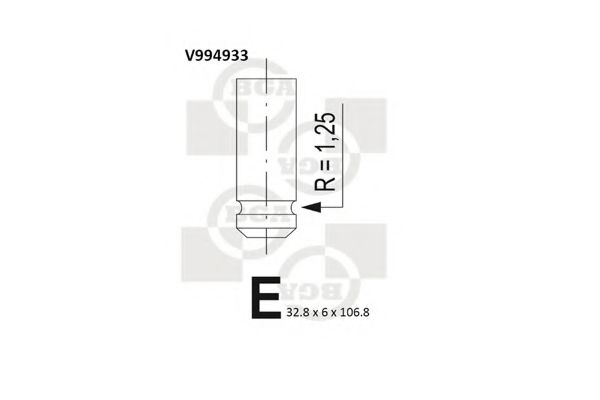 Клапан впуск. Kangoo 1.2 i 97- AE арт. V994933