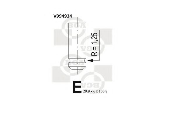 Клапан випуск. Kangoo 1.2 i 97- AE арт. V994934