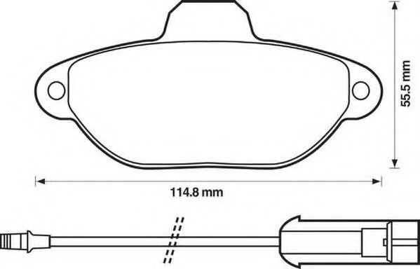 JURID FIAT гальмівні колодки передні Panda 03-,Punto 93- BREMBO арт. 571523D