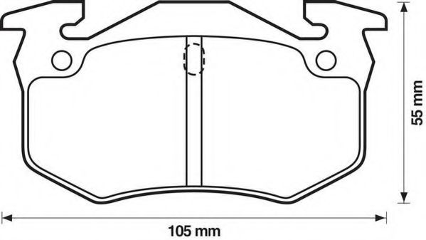 JURID CITROEN гальмівні колодки задн. ZX 91-,Xsara,Peugeot 206-309,Renault 19,Clio,Megane I BOSCH арт. 571334J