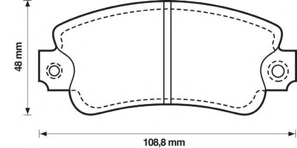 JURID FIAT колодки гальмівні передні PANDA 82-,REGATA 83-,UNO METELLI арт. 571464J