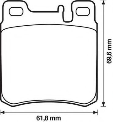 JURID гальмівні колодки задн. DB W124/210/140 JAPANPARTS арт. 571722J