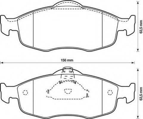 JURID колодки гальмівні передн. MONDEO 1.6I,1.8I,2.0,1.8T TOKO CARS арт. 571832J