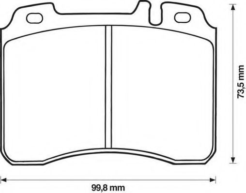 JURID DB гальмівні колодки передн.W124 E-klasa 93-96 3,2 ABS арт. 571879J