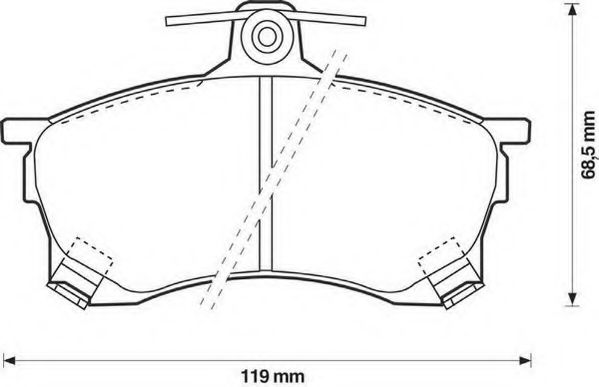 JURID колодки гальмівні передні CARISMA 95- BREMBO арт. 571942J