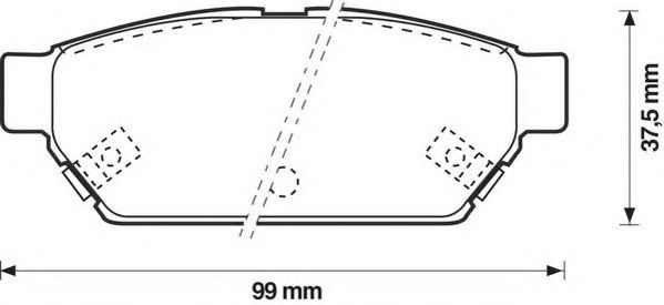 JURID MITSUBISHI гальмівні колодки дискові задн.Carisma 95- REMSA арт. 571943J