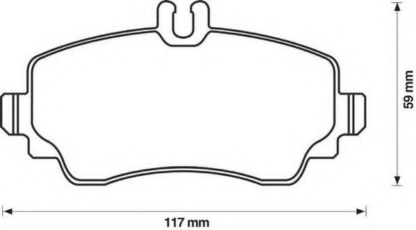 JURID колодки гальмівні передні A-KLASA 98- BREMBO арт. 571945J