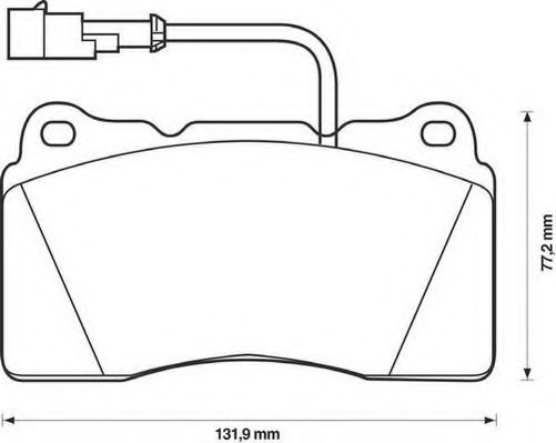 JURID ALFA ROMEO гальмівні колодки передні  (з датчик.) 166 98- METELLI арт. 571952J