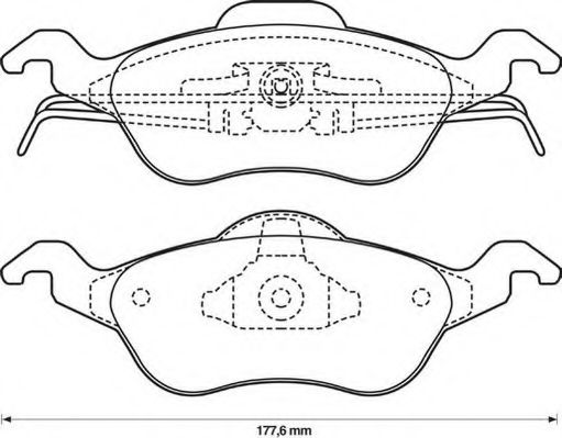 JURID колодки гальмівні передні FOCUS 1.4-2.0 98- BREMBO арт. 571967J