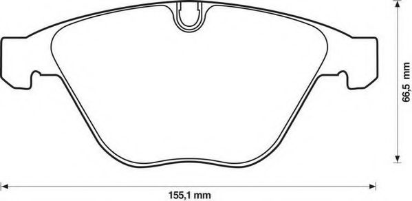 JURID BMW Тормозные колодки передн.3 E90,5 E60,6 E63,7 E65/66,.X1 E84 01- BOSCH арт. 571990J