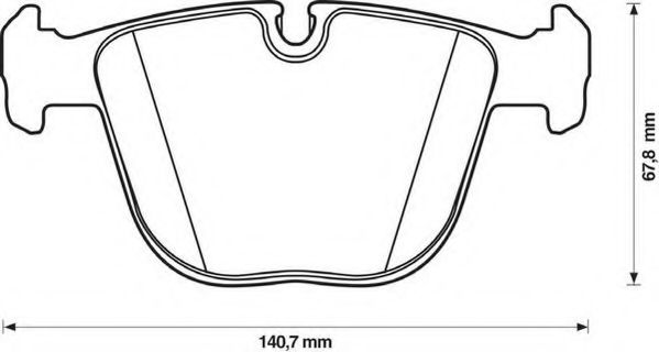 JURID BMW гальмівні колодки задні.5 E60,6 E63,7 E65/66,X5 E70,X6 E71 BREMBO арт. 571991J