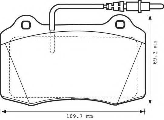 JURID PEUGEOT гальмівні колодки дискові 406 1,9-3,0 95- BREMBO арт. 571999J