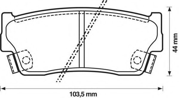 JURID SUZUKI гальмівні колодки передн.Vitara 1,6 88- ROADHOUSE арт. 572166J