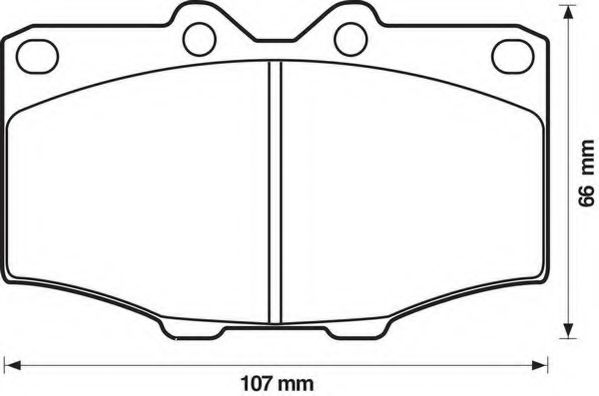 JURID TOYOTA Гальмівні колодки Hilux,4-Runner BREMBO арт. 572178J