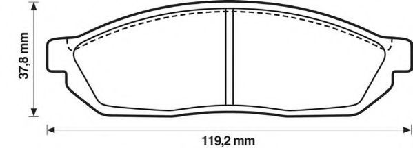 JURID колодки гальмівні передні CIVIC 1,2/1,3 83-87 ABS арт. 572250J