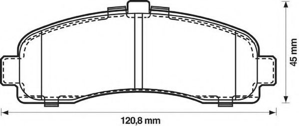 JURID колодки гальмівні передні MICRA 92- JAPANPARTS арт. 572257J