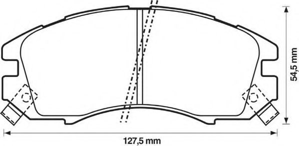 JURID SUBARU гальмівні колодки передн.Subaru Impreza,Legacy 89-00 ABE арт. 572275J