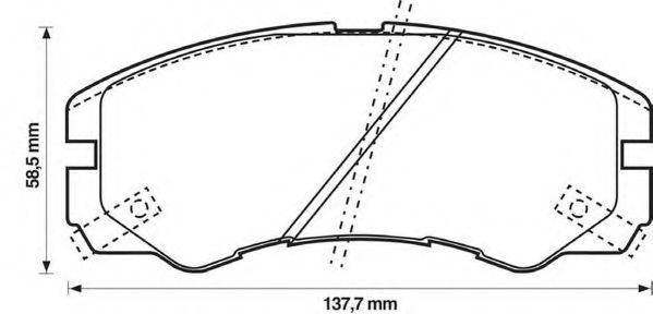 JURID Колодки тормозные передние MONTEREY 3.1TD,3.2I 91- ABS арт. 572348J