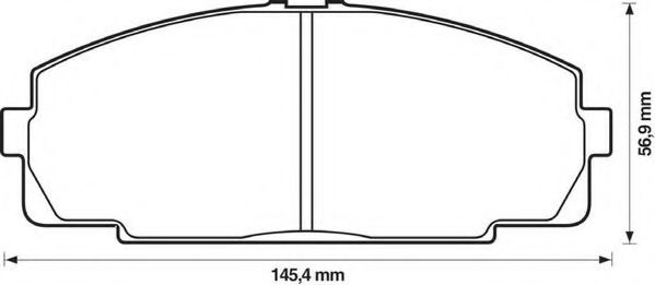 JURID TOYOTA Тормозные колодки передн.Hiace III,IV 89-06 METELLI арт. 572367J