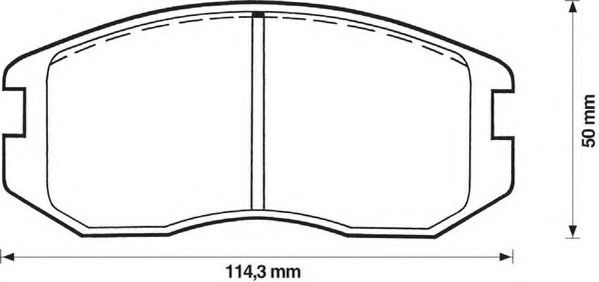 JURID MITSUBISHI гальмівні колодки передні Colt,Lancer 88- BREMBO арт. 572375J