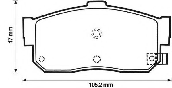 JURID NISSAN гальмівні колодки задн. Almera 00- Maxima QX 00- NIPPARTS арт. 572376J